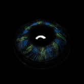 Lentes de contacto de color azul limón con prescripción de Cosplay